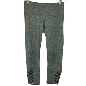 Athleta Leggings Womens XS Heather Olive Green Pull On Capri Activewear Workout